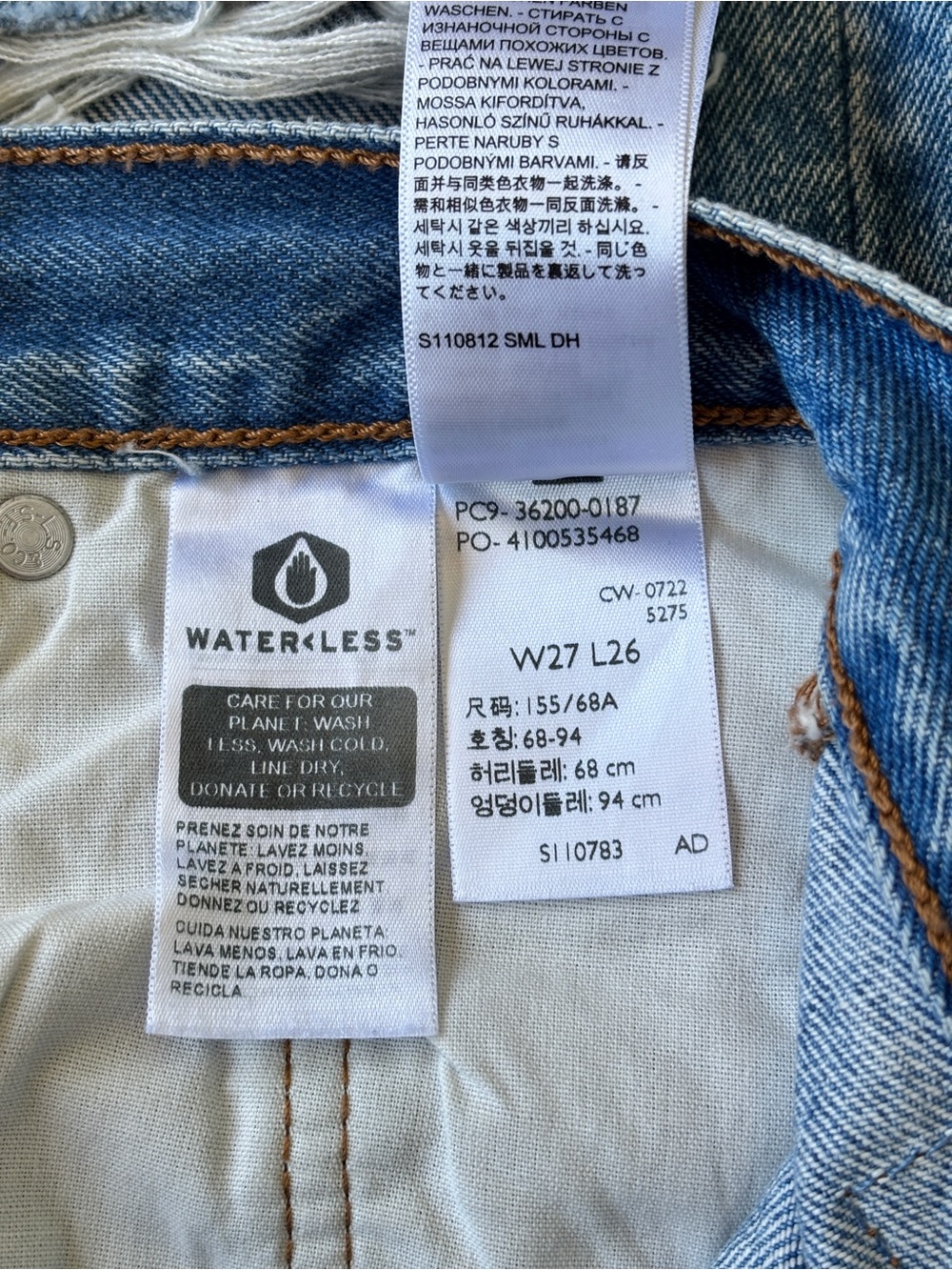 Levi’s 501 Original Fit, Button Fly, Cropped Jeans Sz. 27 - Picture 10 of 10